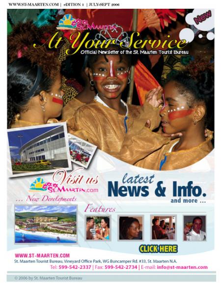 Sint-Maarten : L�Office de tourisme cr&eacute;&eacute; un bulletin trimestriel